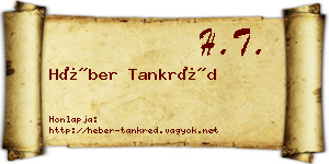 Héber Tankréd névjegykártya